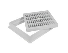 CHIUSINO POZZETTO PLASTICA TELAIO E COPERCHIO GRIGLIA PVC RACCOLTA ACQUA 30x30cm