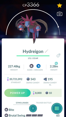 Pokémon trade hydreigon - go,