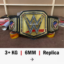 CINTURA REPLICA CAMPIONATO INDISCUSSO 6MM OTTONE MISURA ADULTO + PLACCHE LATERALI EXTRA