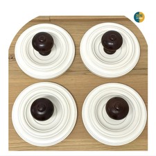 Appendiabiti vintage da parete set 4 ganci in legno Made in Italy anni 70