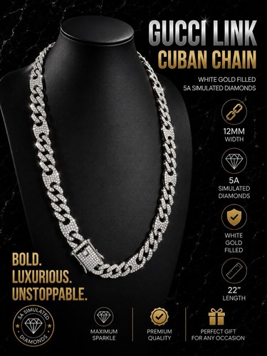 Catena cubana gucci link iced - gucci,