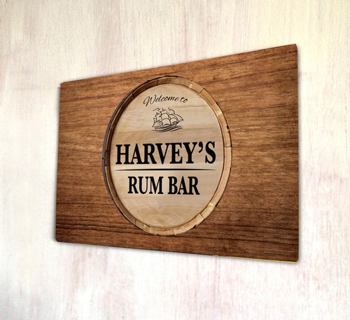 Insegna personalizzata rum bar - personalizzata,