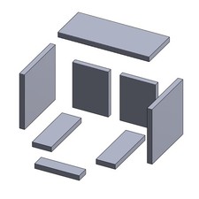 Rivestimento camera di combustione adatto per camino e stufa ABC 1** 8 pezzi