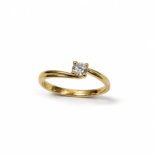 Anello solitario oro 18k - in,