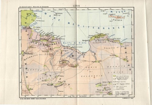 Carta geografica antica - , libia