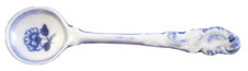 Cucchiaio Di Senape In Porcellana Caughley Del XVIII Secolo Inglese
