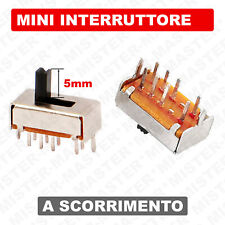 MICRO INTERRUTTORE A SLITTA 8 PIN 3 POSIZIONI 2P3T  H 5mm SLIDE SWITCH - 2 PEZZI