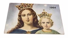 Postal calendario 1964 Virgen