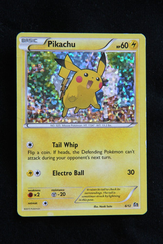 Pokemon pikachu holo - "pikachu", 6/12