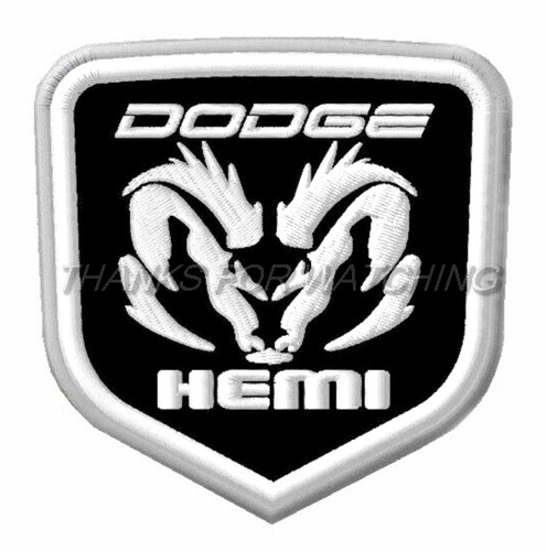 Dodge hemi embroidered - embroidered, patch