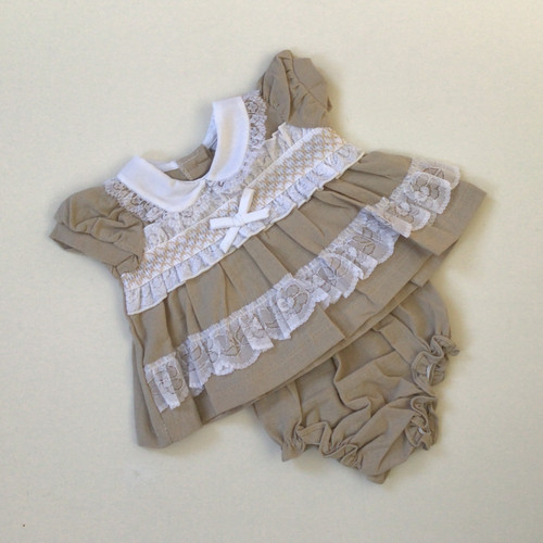 Vestito pantalone bambina lino