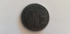  MONETA 100 LIRE 1979 - MUCCA VITELLINO e testa di donna con trecce inversa