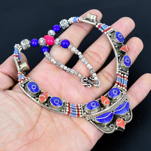 Collana lapislazzuli corallo - collana,
