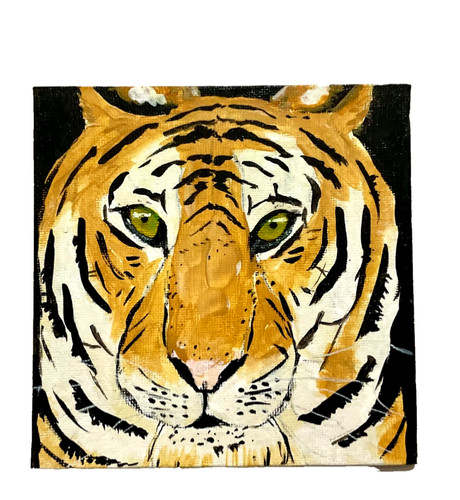 Aceo art tiger acrilico - tiger,