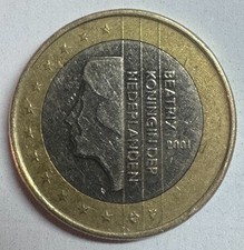 Moneta da 1 euro 2001 Beatrix