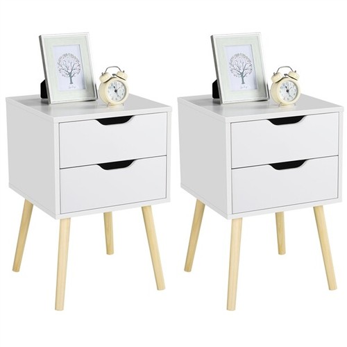 Set comodini bianchi moderni - 2,
