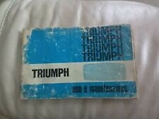 TRIUMPH TR 6 LIBRETTO USO MANUTENZIONE ANNI 70