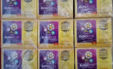CALCIATORI PANINI EURO 2012  9 BOX DA 100 BUSTINE SIGILLATI IN OTTIME CONDIZIONI