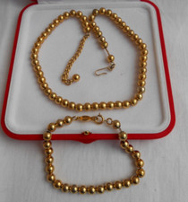 NAPIER COLLANA GIROCOLLO E BRACCIALE SFERE IN METALLO COLORE ORO