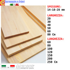 Pannello Tavola Lamellare Abete Levigato Supporto Cucina Piano Legno Massello