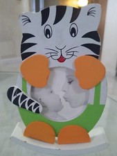 Cornice Legno a dondolo Gatto Gattino cameretta bambini H cm 15