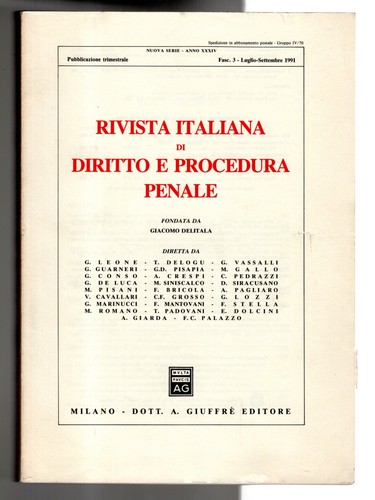 Rivista italiana diritto - rivista,