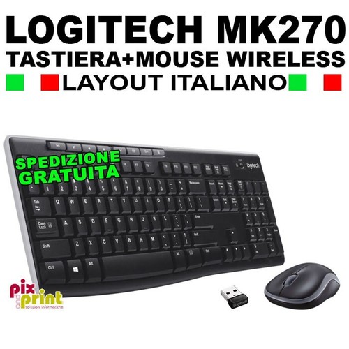 Logitech mk270 kit tastiera - kit, +