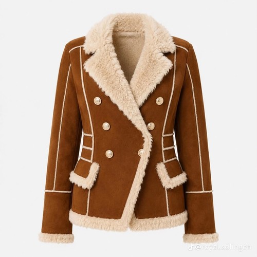 Giacca donna shearling marrone - donna,