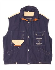 Gilet uomo MURPHY & NYE Sailmakers Utility UK 44 2XL blu navy colorblock CJ06