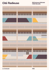 Cite Radieuse - Le Corbusier Florent Bodart stampa artistica poster poster immagine