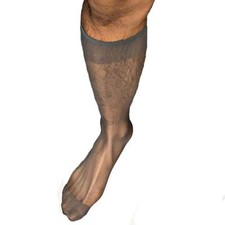 Men Formal Wear Sheer Suit Men Transparent Thin Business Tube Dress Socks 04