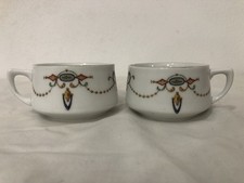 RICHARD GINORI TAZZINE DECORO FLOREALE FESTONI GHIRLANDA FRUTTA LOTTO 2 PEZZI