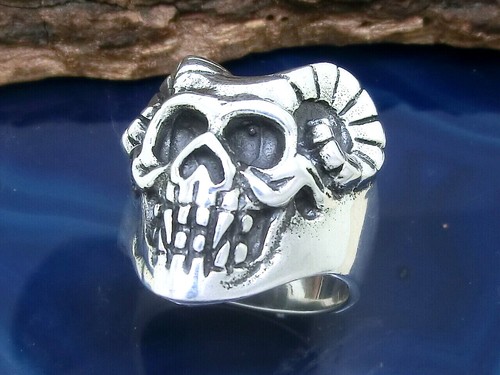 Anello teschio con - anello,
