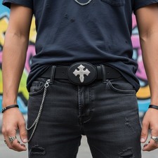 New Buckle Men Women Black