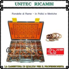 Rondella rame scatola in pollici e metriche cassetta assortimento da 344 pz