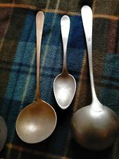 lotto tre pezzi alpacca mestoli cucchiaio