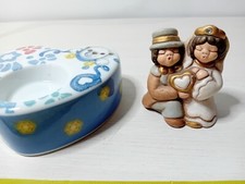 LOTTO THUN SPOSI CON DIADEMA + DOLCE INVERNO PORTA CANDELA A CUORE ORSO POLARE