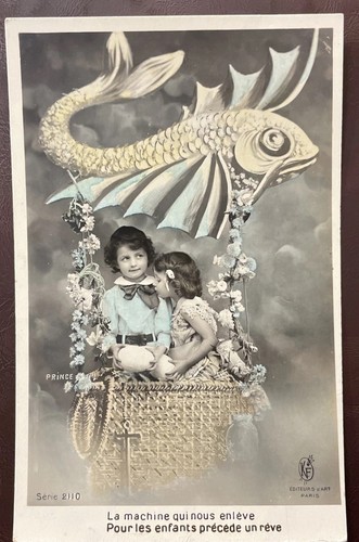 Antique french rppc fantasy - rppc,