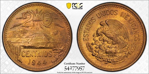 1944 mexico centavos - 1944,