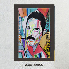 Quadro Moderno Pop Art Freddy Mercury dipinto a Mano 