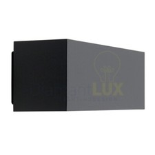 PLAFONIERA STAGNA APPLIQUE DA ESTERNO DOPPIA LUCE ACCIAIO VETRO E27 LAMPADA LED