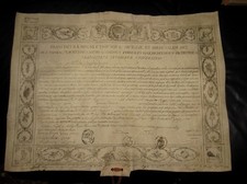 1829 Laurea Legge pergamena