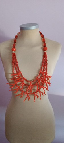 Collana tre fili - fili, rosso