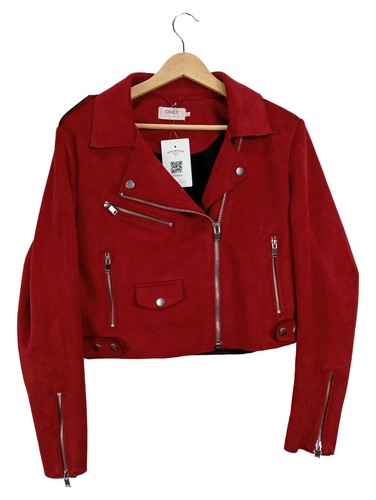 Only giacca biker donna rossa - giacca,