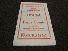 ARSENAL V DERBY COUNTY 1947/8