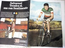 Ciclismo Felice Gimondi Team Salvarani pieghevole pubblicitario Vintage