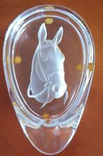 VINTAGE ANNI '60 POSACENERE IN CRISTALLO DI SEVRES (FRANCIA) CON CAVALLO INCISO