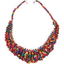  Collana da donna Collana colorata Collana di perline Collana etnica Gioielli da