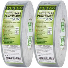 Nastro in tessuto Petec nastro corazzato POWER Tape argento 2 x 50 m nastro adesivo alto potere adesivo