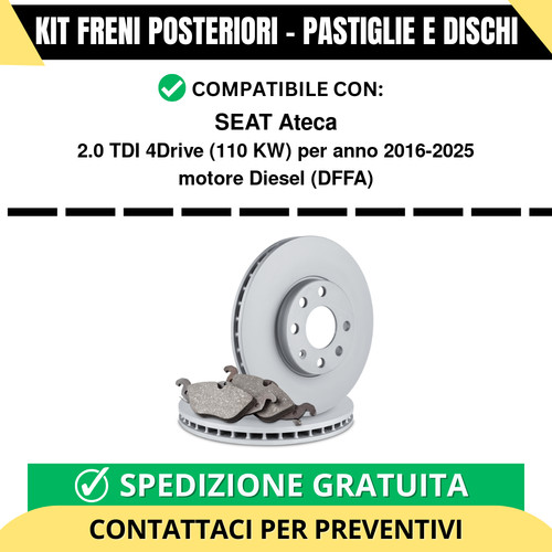 Kit freni posteriori per seat - freni,